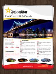 It Company Flyer Design For Golden Star Tour Inc By Esolz