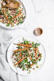 celeriac rice and roast carrot salad