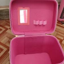 designer makeup box in baby pink colour