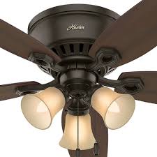 Ships free orders over $39. 52 Inch Hunter Fan Builder Low Profile New Bronze Ceiling Fan With Light 53327 Destination Lighting