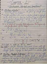 Physics Class 12th Chapter 2 Handwritten Notes PDF