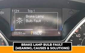 brake lamp bulb fault meaning causes