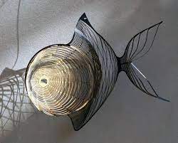 metal fish wall art wire art stainless