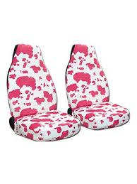 Pink And Black Cow Car Seat Covers