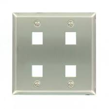 Leviton Stainless Look 2 Gang Audio