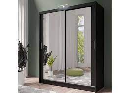 Black Wardrobe With Sliding Door Mirrors