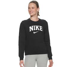 Womens Nike Sportswear Fleece Crew Top Size Medium Grey