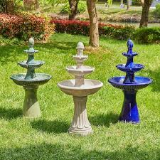 3 Tier Ceramic Outdoor Fountain