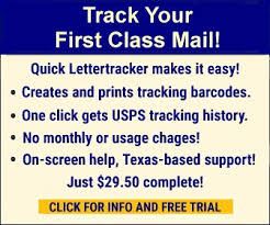 tracking numbers for envelopes