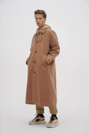 Noize Men's Oversized Fit Wool Overcoat