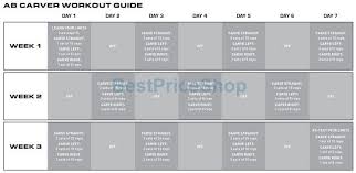 Ab Carver Pro Workout Chart Sport1stfuture Org