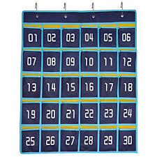Pocket Chart For Classroom Numbered Cell Phone Holder Storage Calculator School Supplies For Teachers By Doublewhale 30 Pockets With Digital