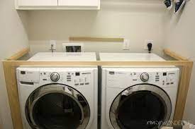 It also can be a nice decoration layout for the room. Diy Built In Washer Dryer Crazy Wonderful