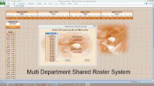 Excel Vba Roster Create A Staff Roster Roster Flow Plus