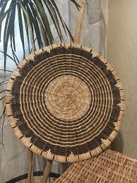 African Large Wicker Wall Basket