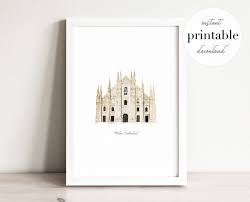 Milan Cathedral Printable Ilration