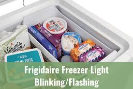 frigidaire freezer light blinking