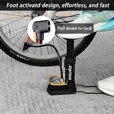 bike foot pump with gauge lightweight