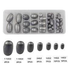 Us 15 89 48 Off Shaddock Fishing 42pcs Box Egg Fishing Rig Sinker Lead Weight Kit Saltwater Fishing Weights Total 18 6oz In A Handy Box In Fishing