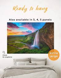 Fascinating Iceland Waterfall Canvas