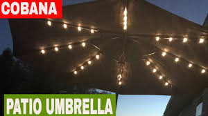 cobana patio umbrella w solar led
