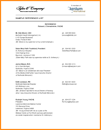Resume References Format Reference Resume Template References In