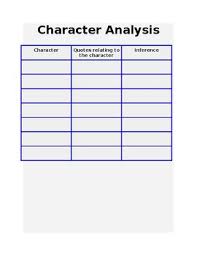 Character Inference Chart Worksheets Teaching Resources Tpt