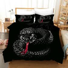 3d snake quilt cover pillowcase bedding