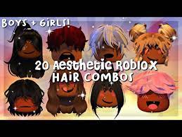20 aesthetic roblox hair combos for
