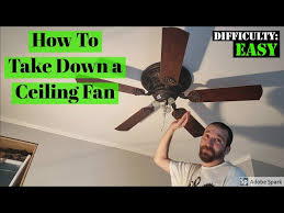 how to take down a ceiling fan