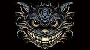 Mysterious Cheshire Cat Grinning In The