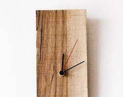 Wood Wall Clock Rectangular Wooden