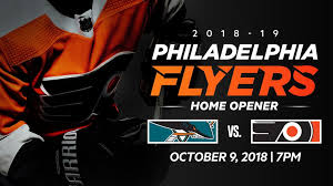 Flyers Face San Jose Sharks In 2018 19 Home Opener