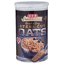h e b quick easy steel cut oats