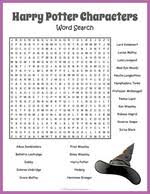 cartoon characters word search