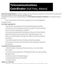telecommunications coordinator pdf