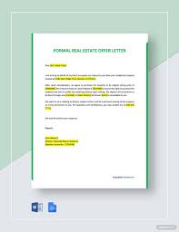 free real estate letter template