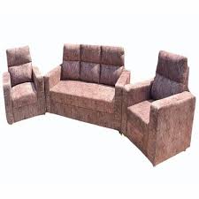 wooden pastel brown five seater sofa