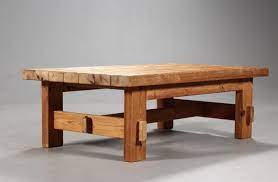 Solid Pine Coffee Table For At Pamono