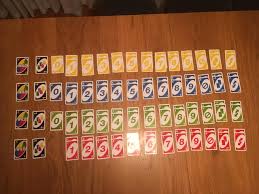 There are a total of 108 cards in a normal uno deck.the deck consists of cards of 4 colors: My Uno Deck Is Missing One Card Mildlyinfuriating