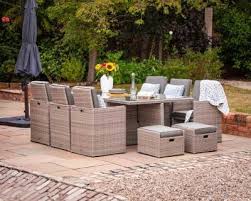 6 Seater Cube Dining Sets Rattan