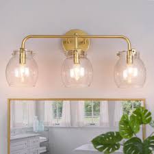 zevni modern bathroom vanity light 22 in 3 light gold bath lighting for mirrors farmhouse globe seeded gl wall sconce