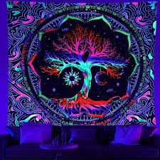 Tree Of Life Tapestry Mandala Sun And