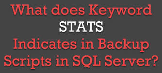 what does keyword stats indicates in