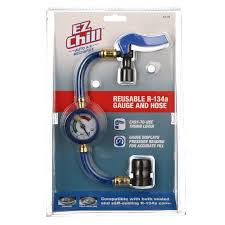 If you find the h (high) side port, do not try to recharge through this port. Ez Chill A C Recharge Reusable R 134a Gauge And Hose Walmart Com Walmart Com