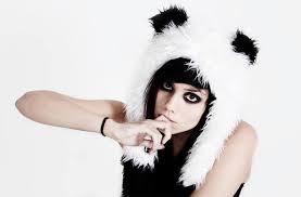 panda hat emo scene queen makeup