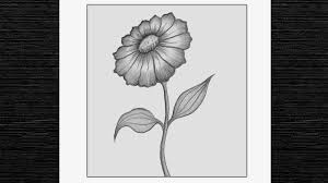 zinnia flower drawing easy easy