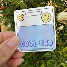 Cool-ero Sticker Calcomania Halographic Laminated Cooler - Etsy
