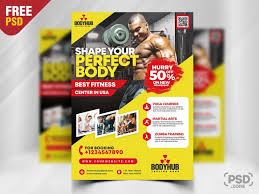 gym fitness free flyer psd template