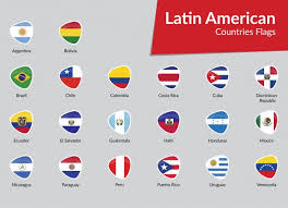 Argentina, bolivia, brazil, chile, colombia. Premium Vector Latin American Flags Icon Collection